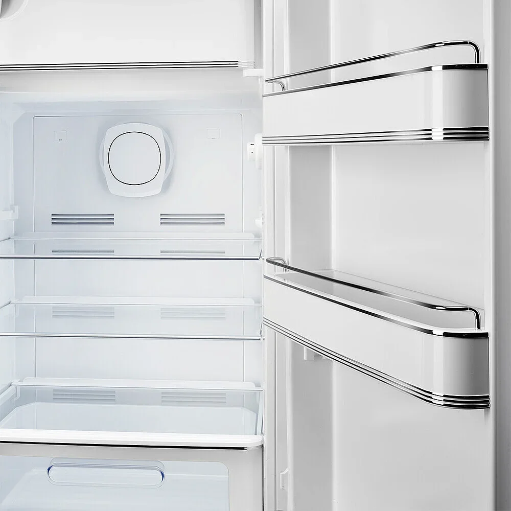 SMEG FAB28RSV6 Отдельностоящий однодверный холодильник, стиль 50-х годов, 60 см, серебристый, петли 