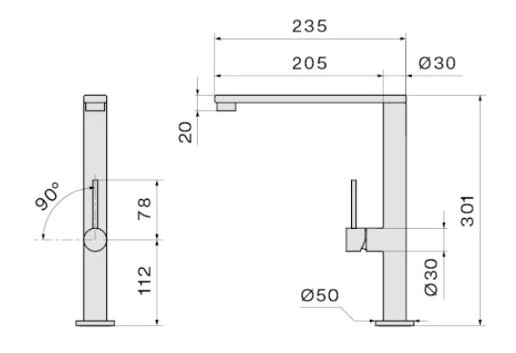 Однорычажный смеситель для мойки